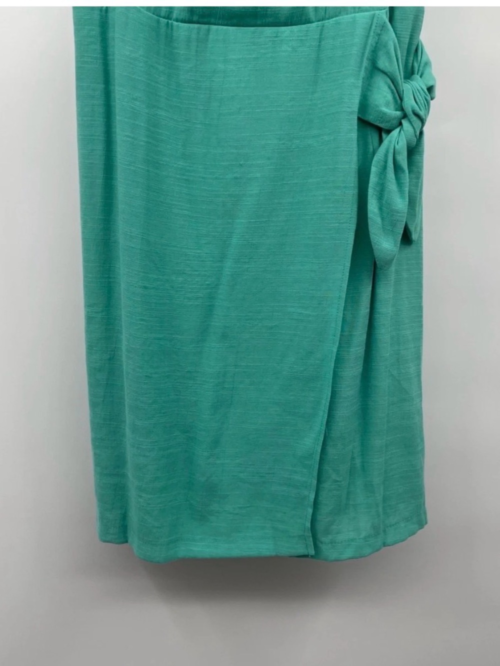 Nine West Teal/ turquoise Spaghetti-Strap Midi Dress with Side Knot - Picture 3 of 9